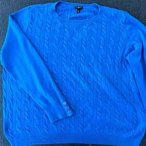 Talbots Cable Knit Crew Neck Sweater
